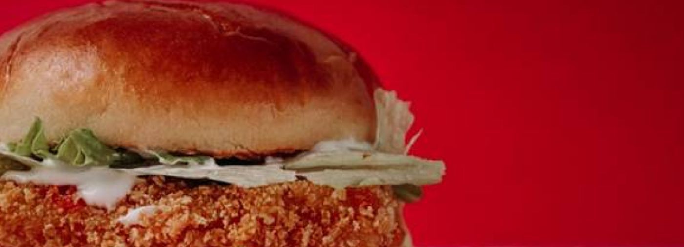 Burger Alabama em fundo vermelho